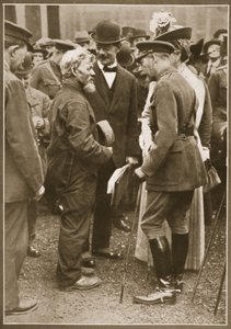 The King and Queen converse with an old Shipwright at Birkenhead